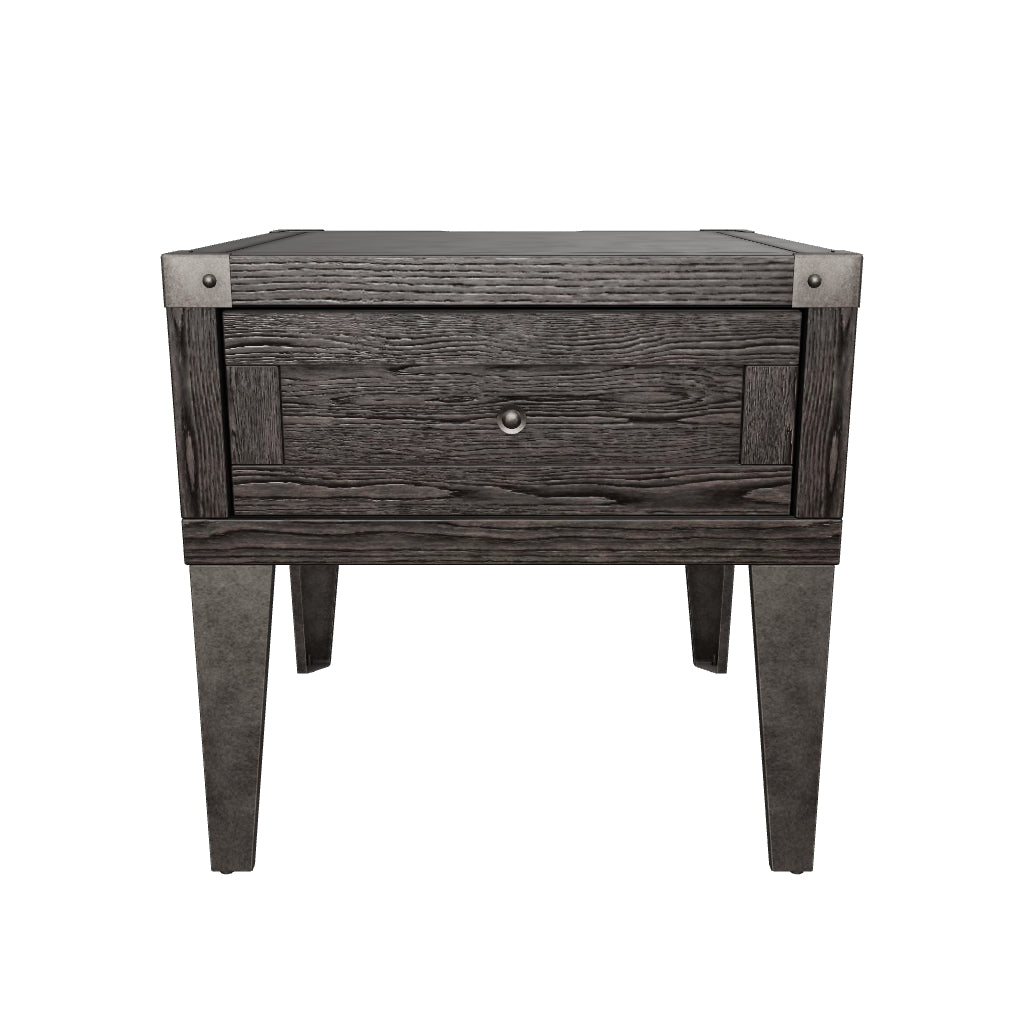 Todoe End Table with USB Ports & Outlets
