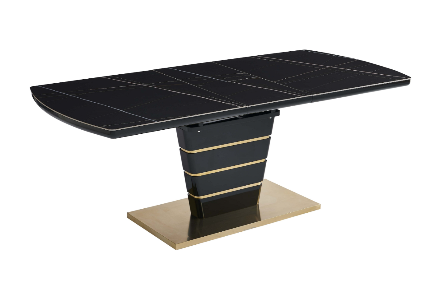 Sleek Silhouette Dining Set with Velvet and Faux Leather Options