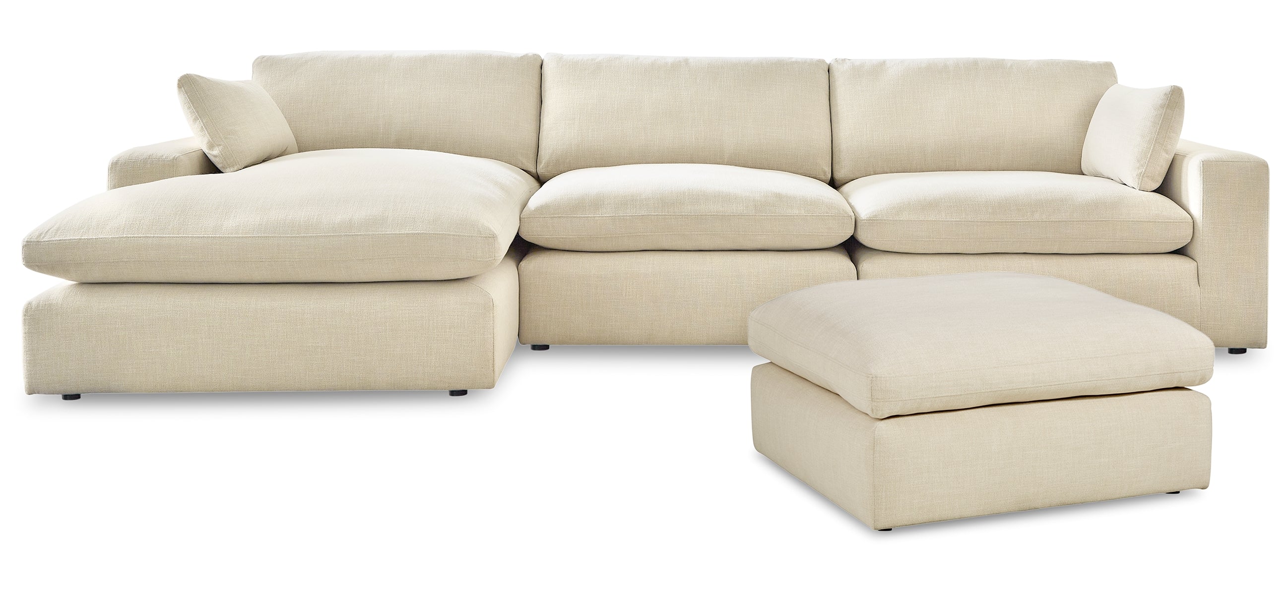 Elyza 3-Piece Sectional with Ottoman