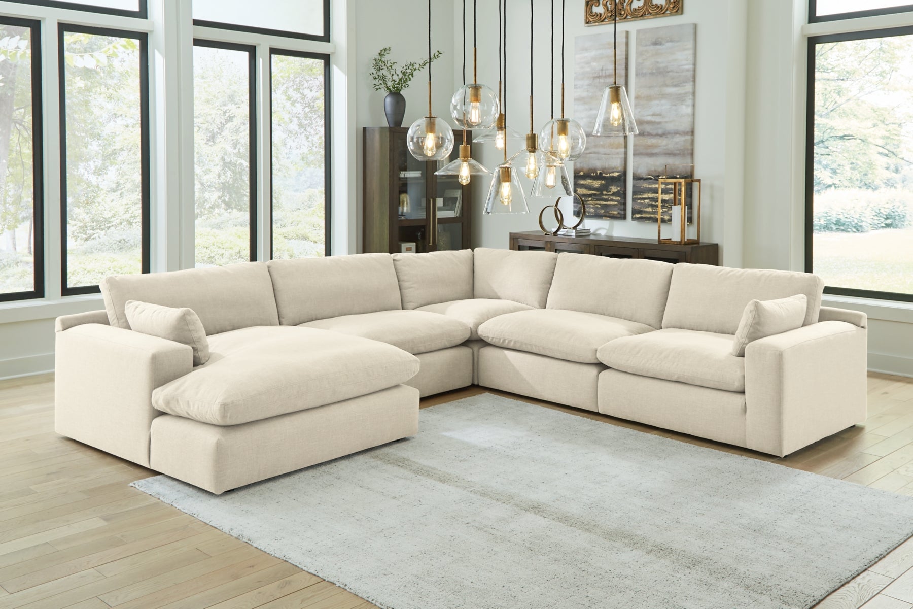 Elyza 5-Piece Sectional with Ottoman
