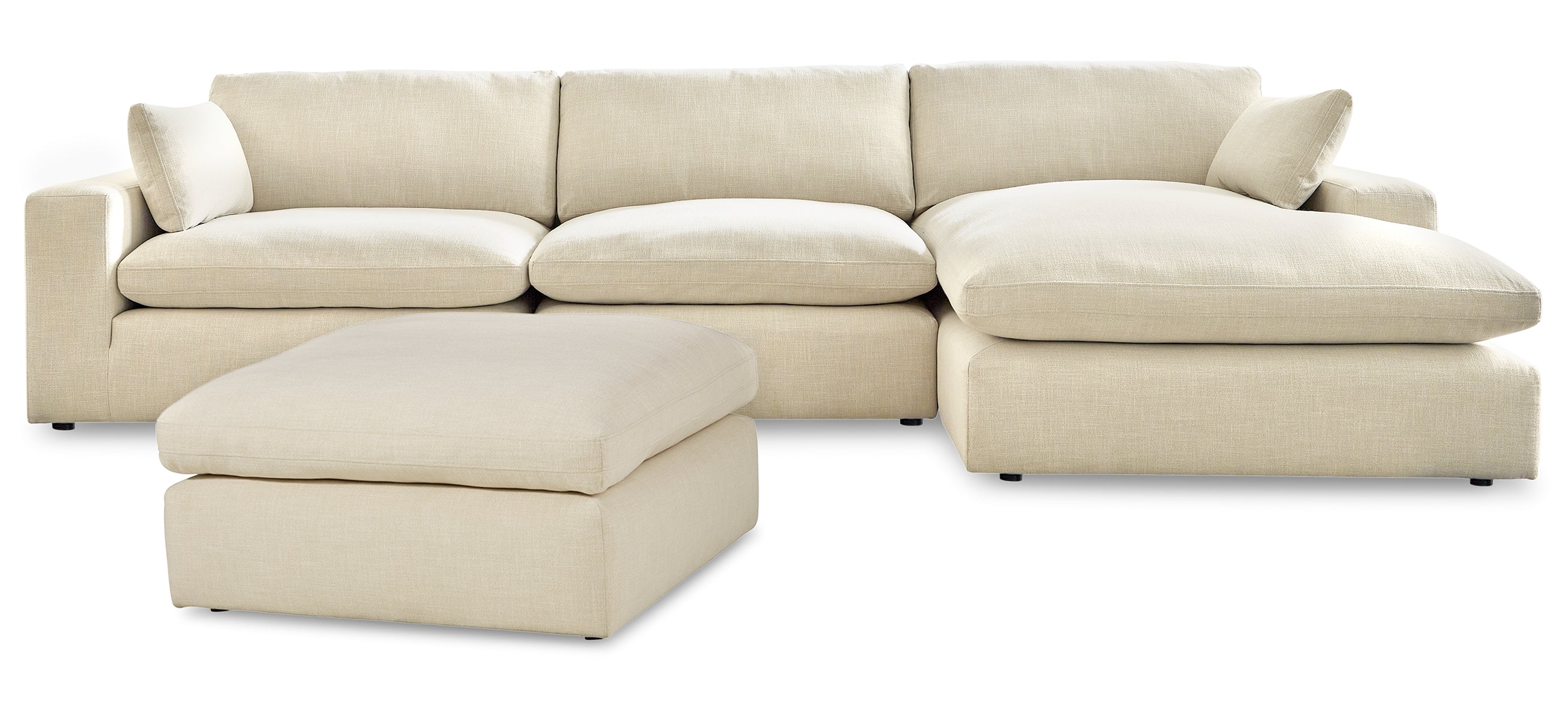 Elyza 3-Piece Sectional with Ottoman