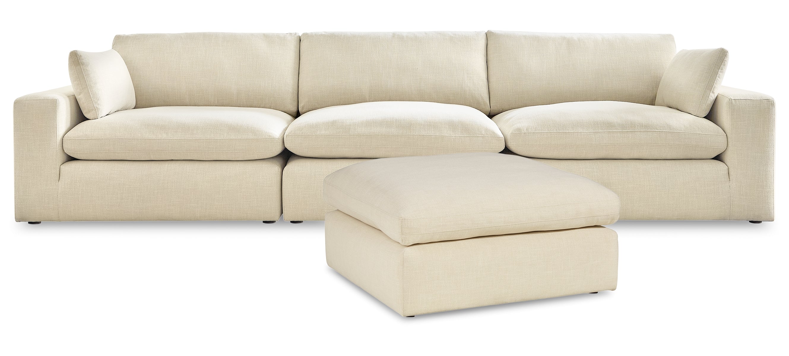 Elyza 3-Piece Sectional with Ottoman