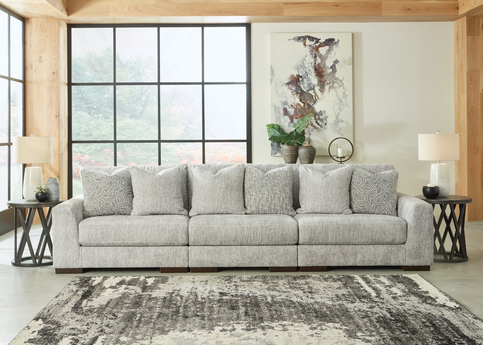 Regent Park 3-Piece Sectional with Ottoman