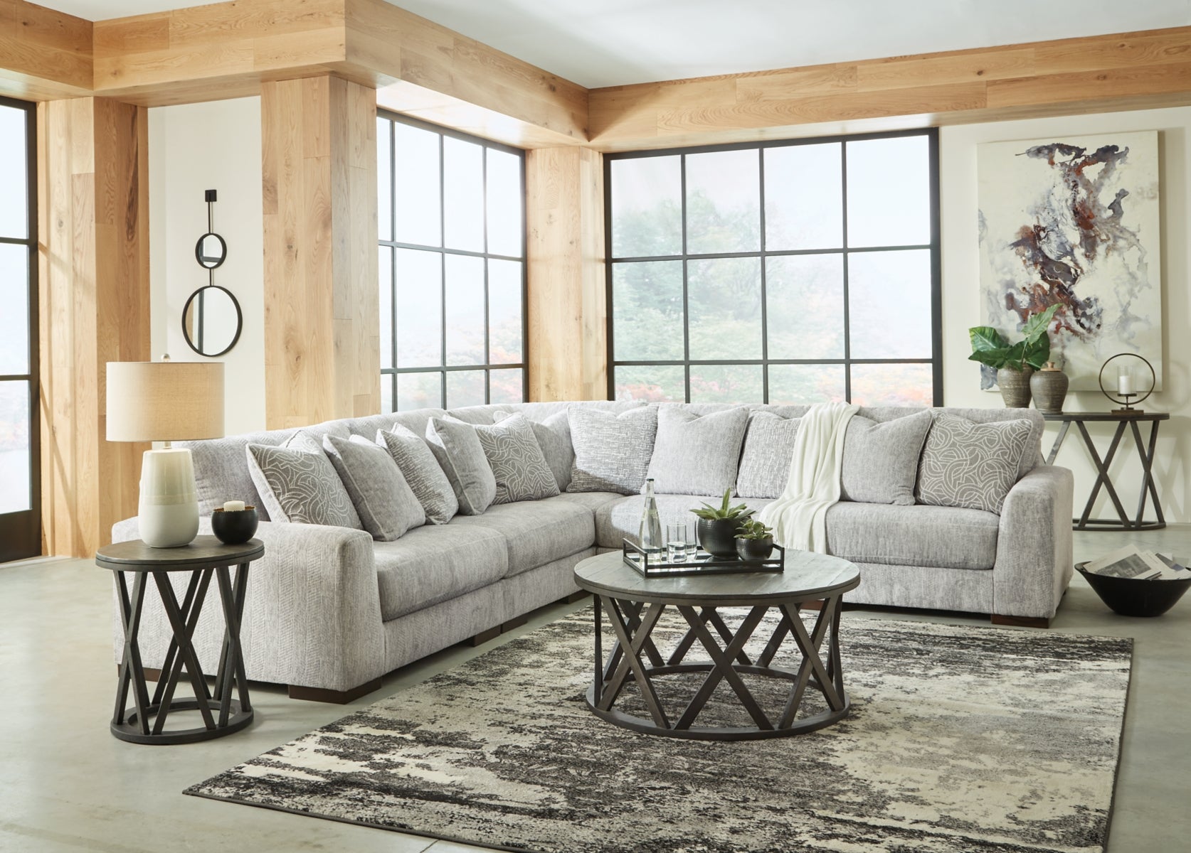 Regent Park 5-Piece Sectional with Ottoman
