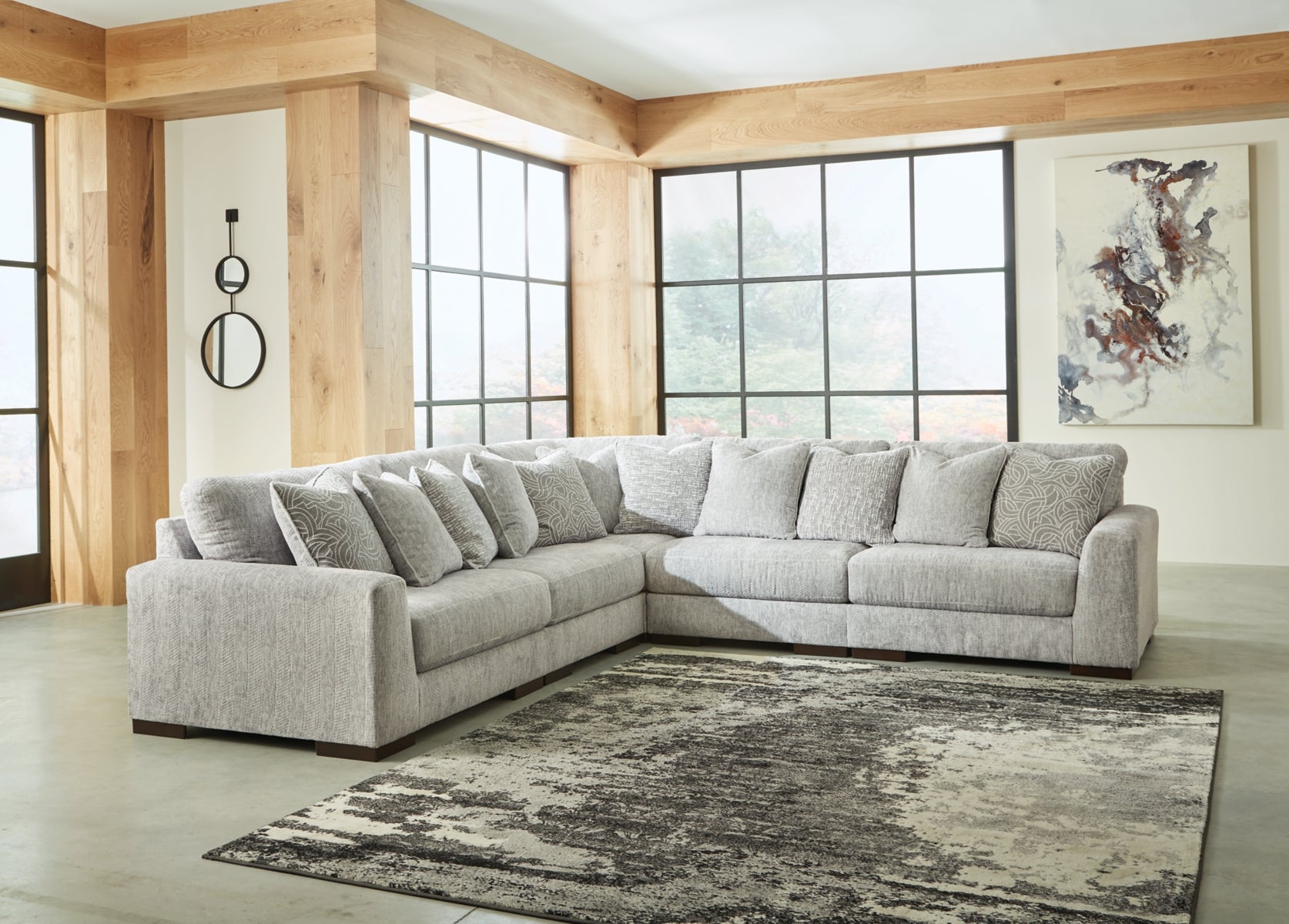 Regent Park 5-Piece Sectional with Ottoman