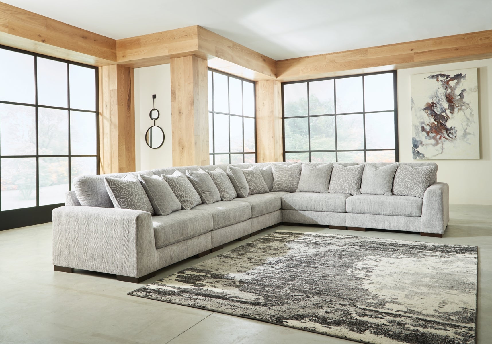 Regent Park 6-Piece Sectional with Ottoman