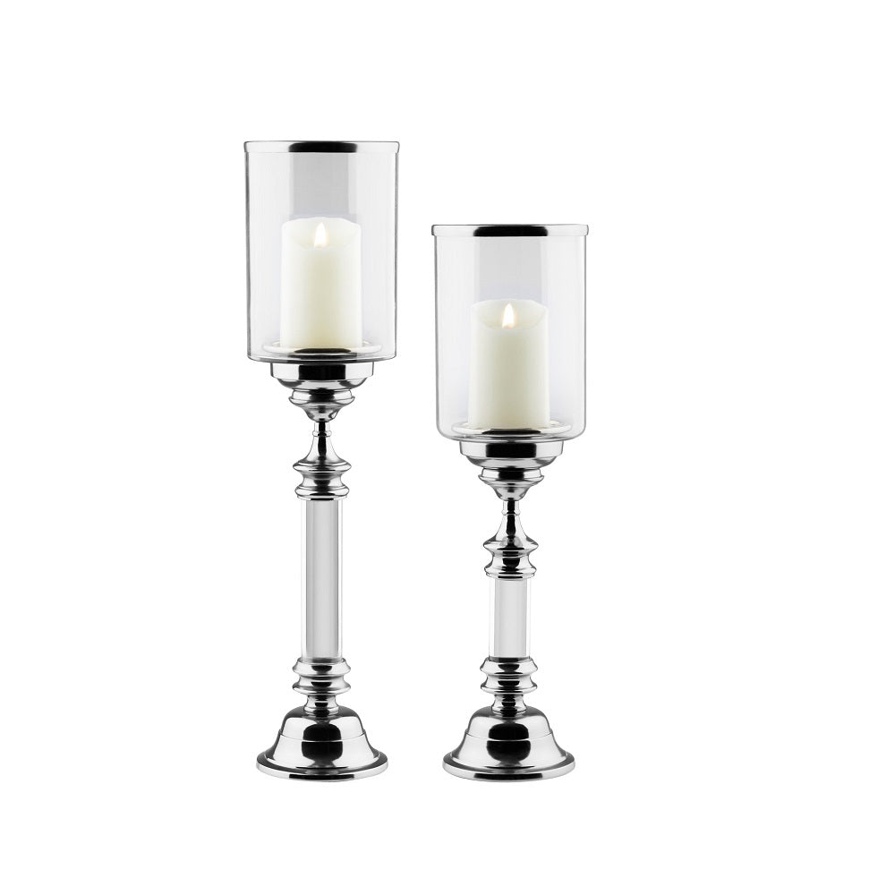 SABEN CANDLE HOLDERS - SILVER