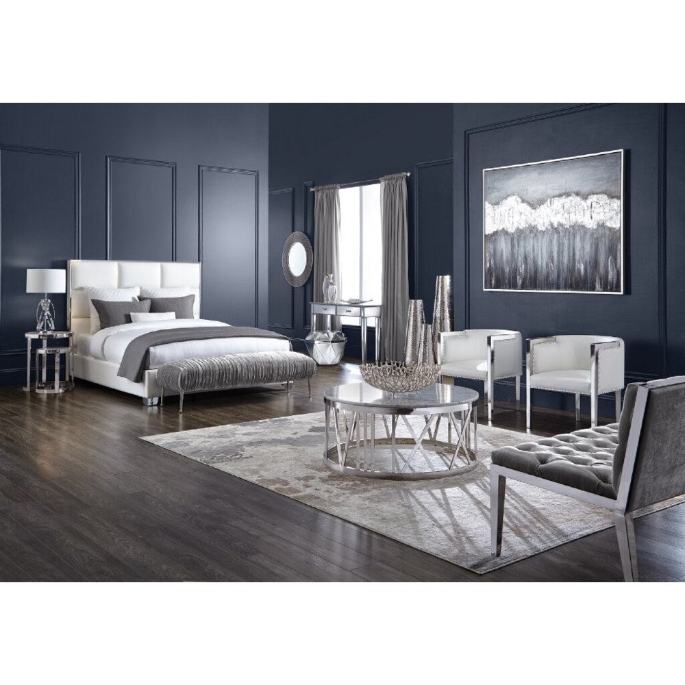 BLAIR KING BED - WHITE