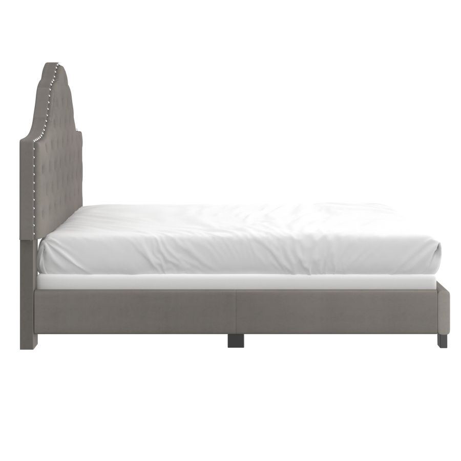 Greta 60" Queen Bed in Grey