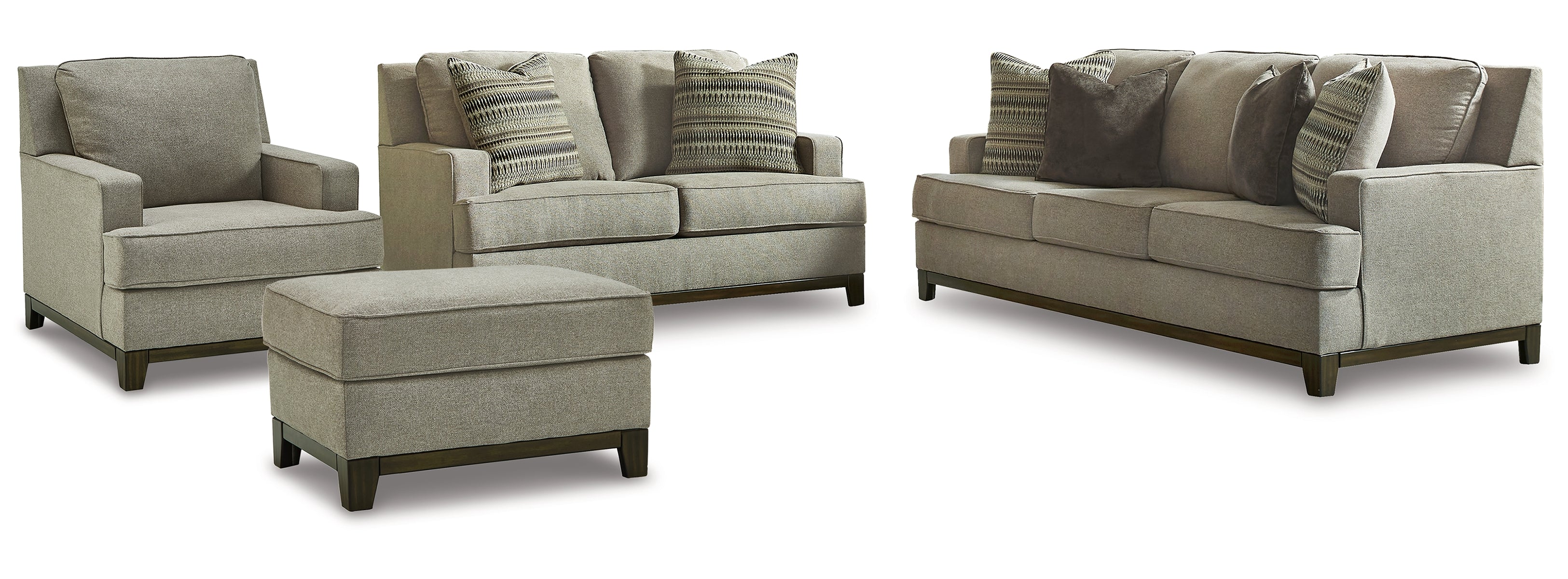 Kaywood Sofa, Loveseat, Chair and Ottoman