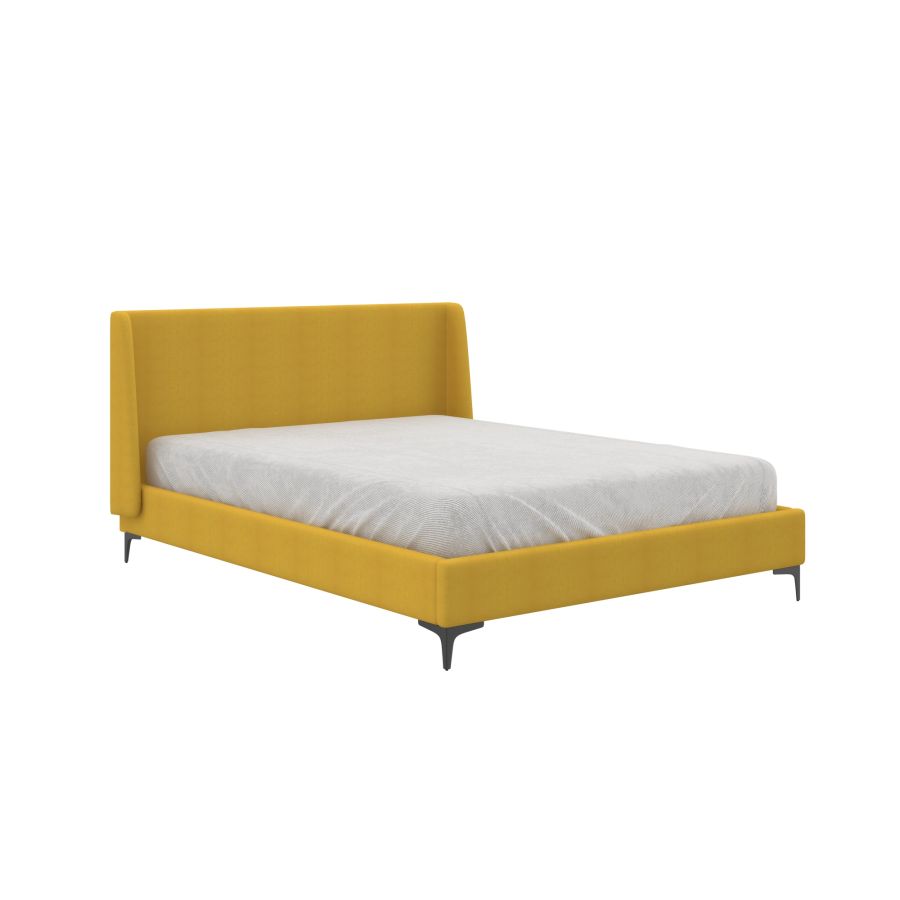 Hamburg 60" Queen Platform Bed in Mustard
