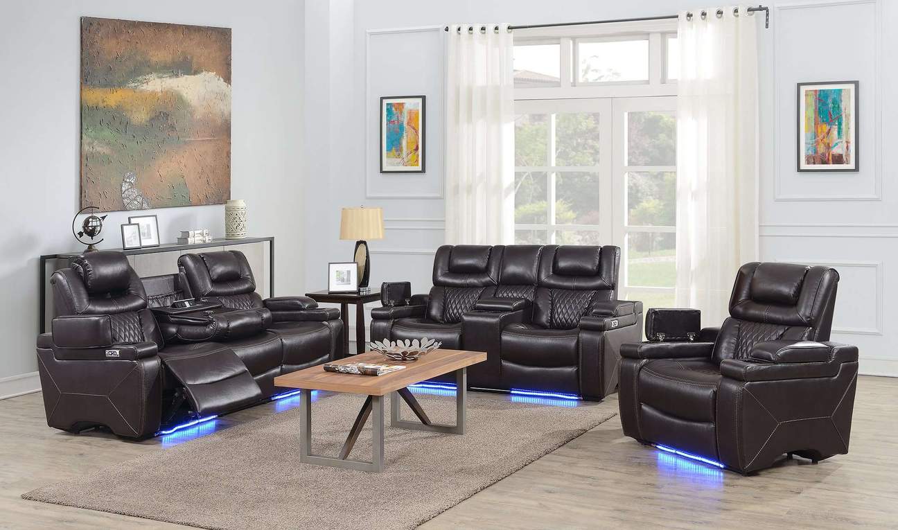 Modern Recliner Sofa With LED Lights