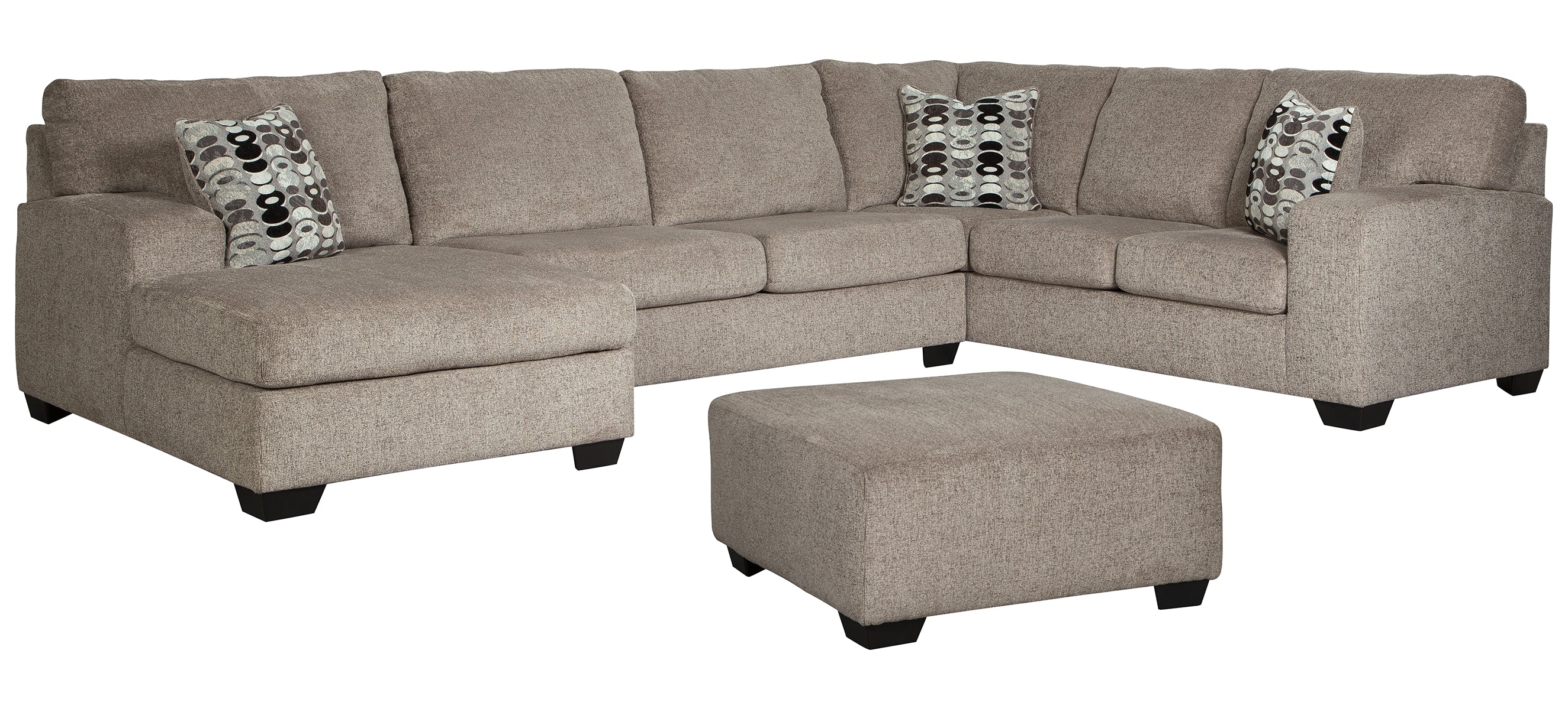Ballinasloe 3-Piece Sectional with Ottoman