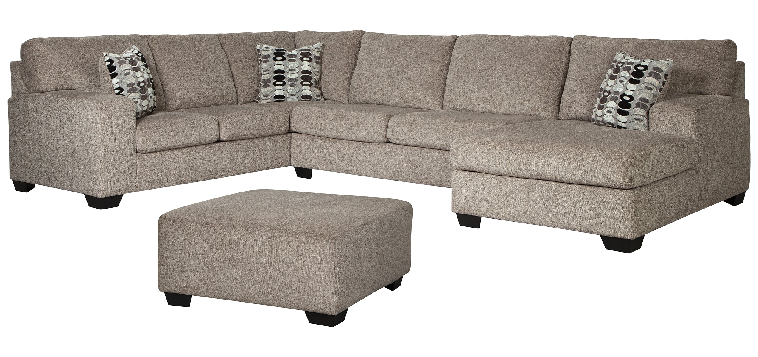 Ballinasloe 3-Piece Sectional with Ottoman