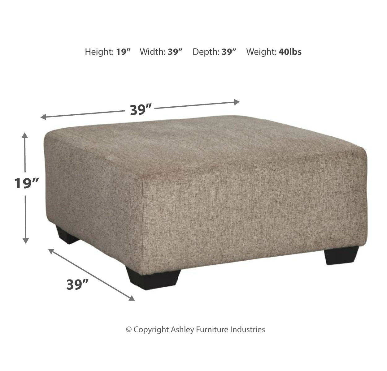 Ballinasloe 3-Piece Sectional with Ottoman