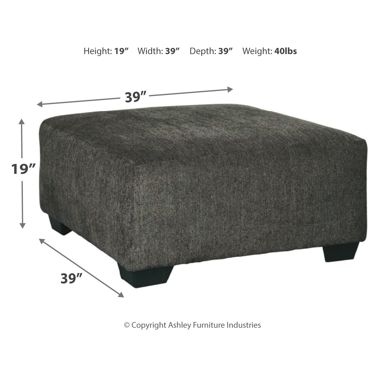 Ballinasloe 3-Piece Sectional with Ottoman