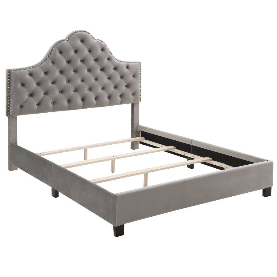 Greta 60" Queen Bed in Grey
