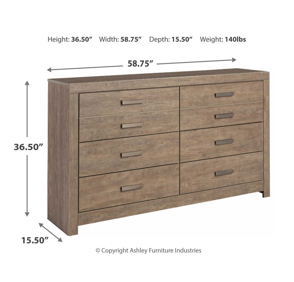 Culverbach King Panel Bed with Dresser