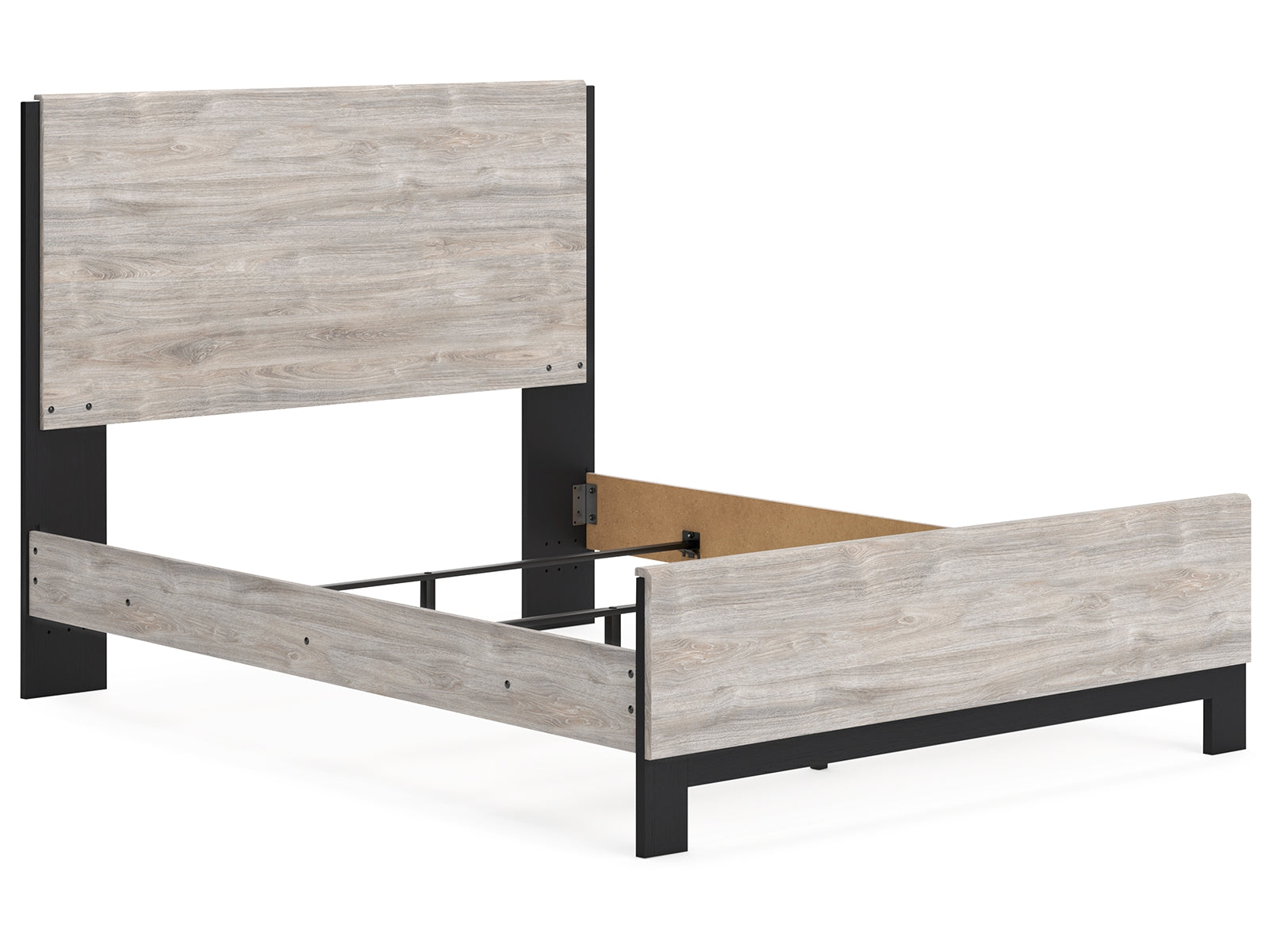 Vessalli Queen Panel Bed with Mirrored Dresser and Chest