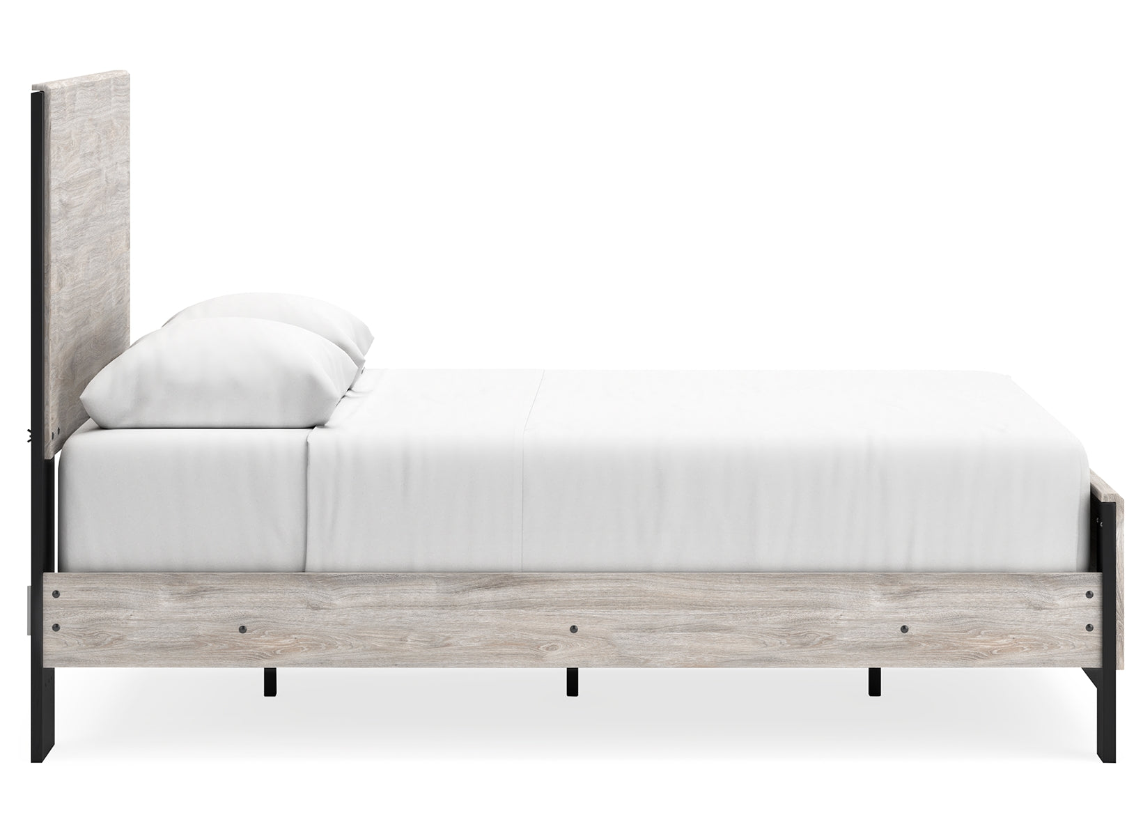 Vessalli Queen Panel Bed with Mirrored Dresser and Chest