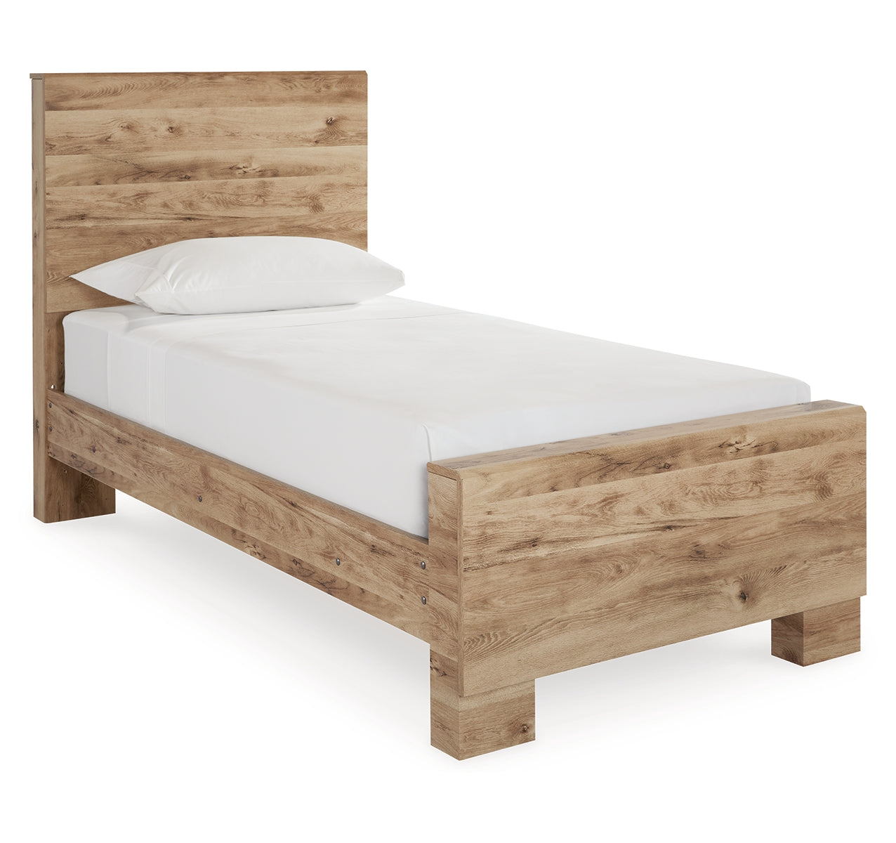 Hyanna Twin Panel Bed with Mirrored Dresser