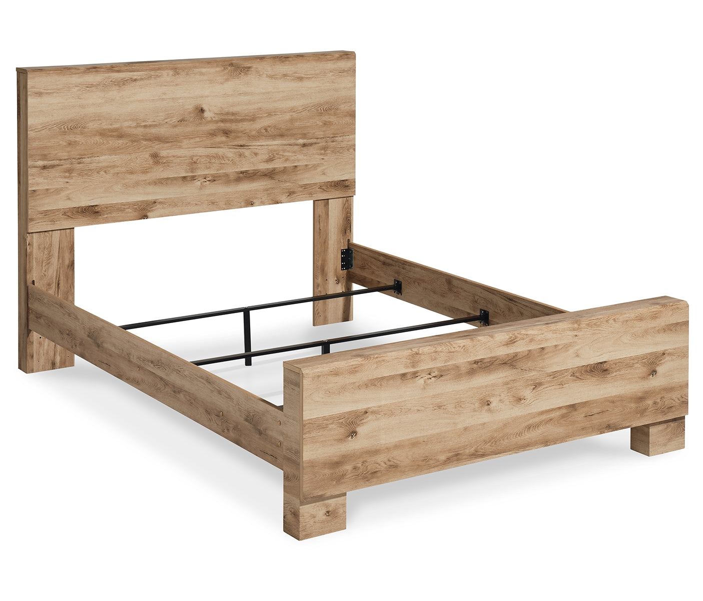 Hyanna Queen Panel Bed with Mirrored Dresser and Chest