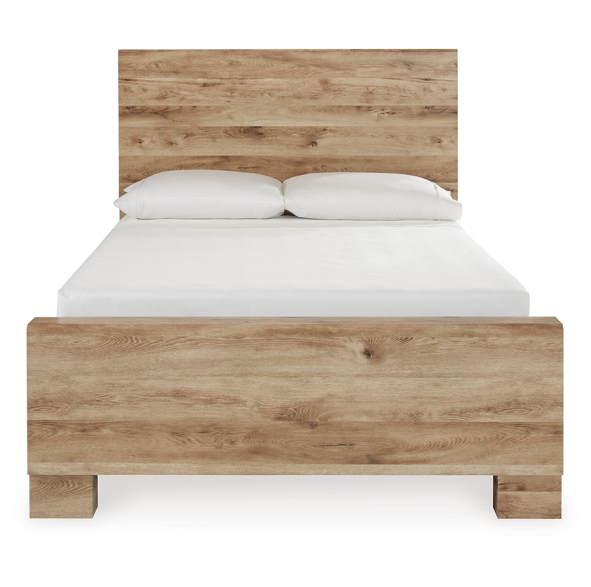 Hyanna Full Panel Bed with Storage with Mirrored Dresser and Chest