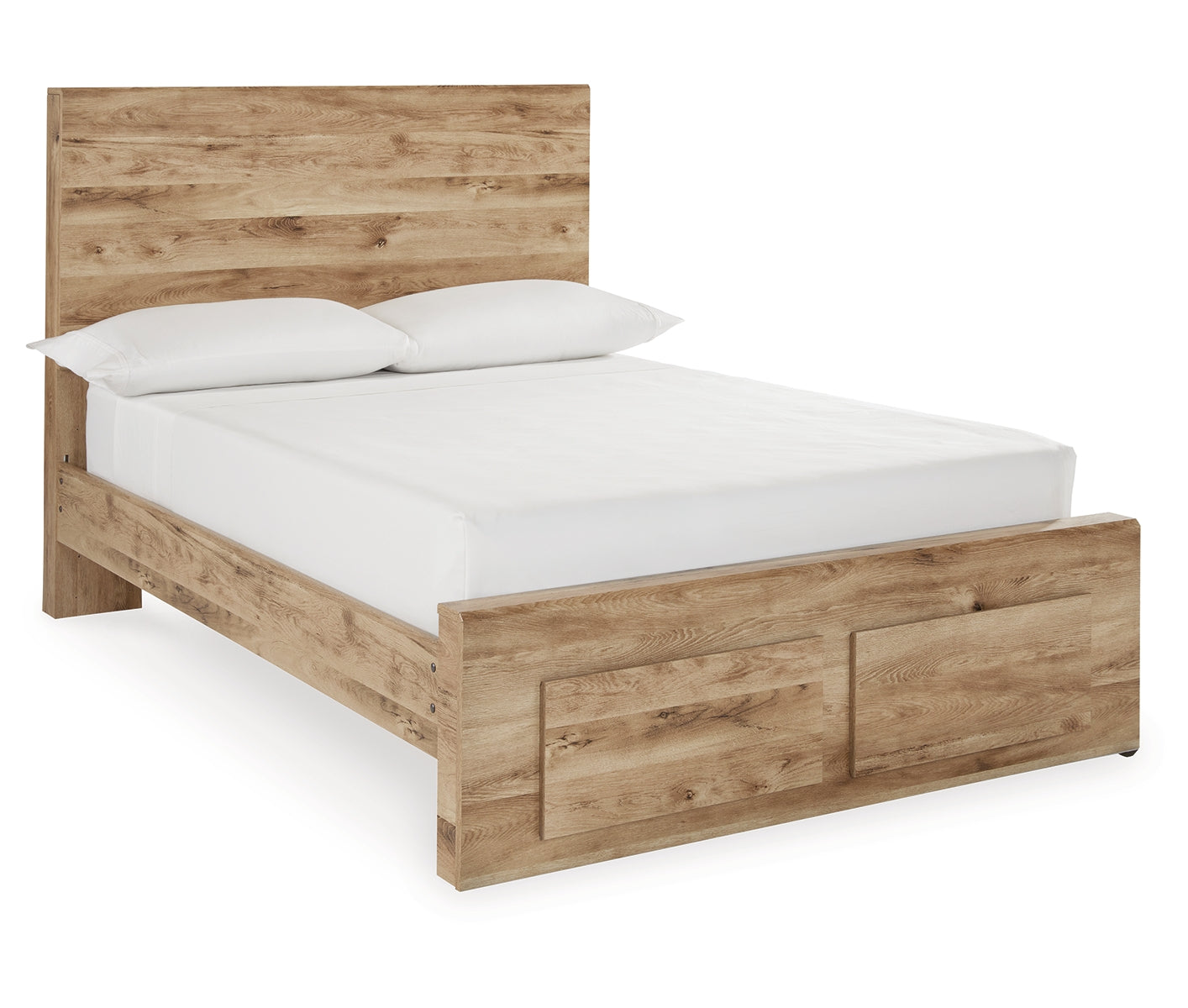 Hyanna Full Panel Storage Bed with Mirrored Dresser