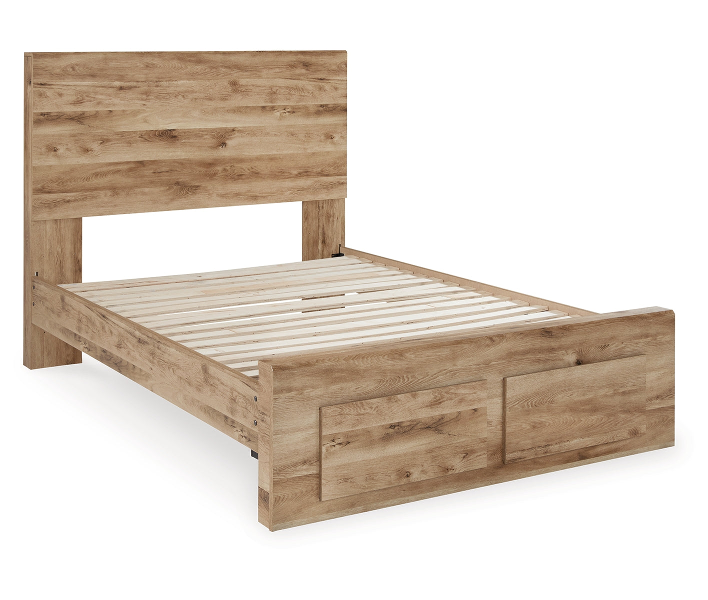 Hyanna Full Panel Storage Bed with Mirrored Dresser