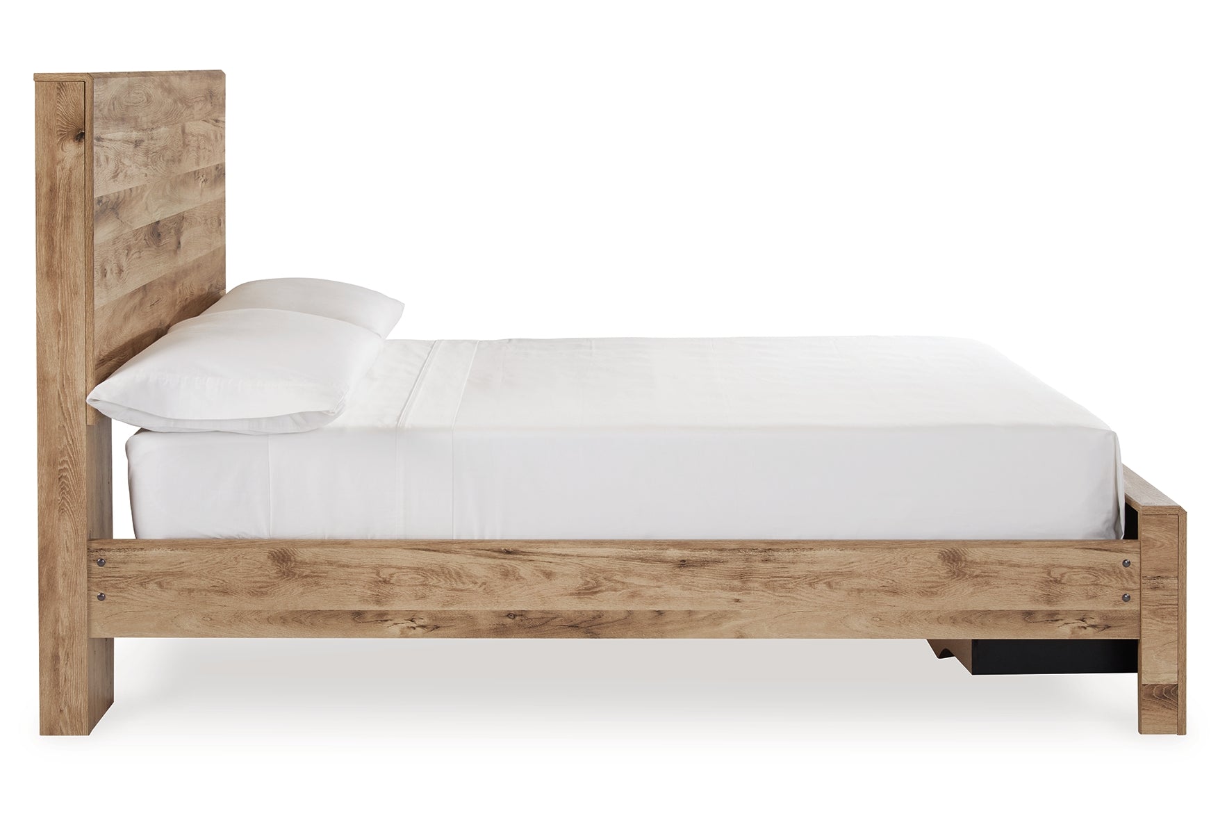 Hyanna Full Panel Storage Bed with Mirrored Dresser