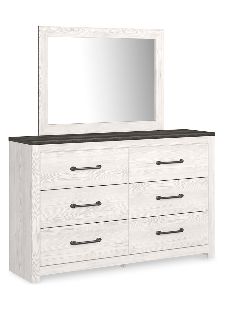 Gerridan Queen Panel Bed with Mirrored Dresser