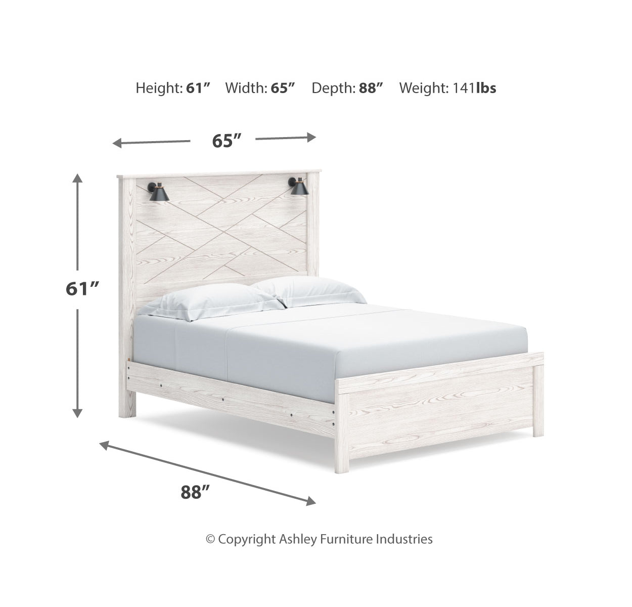 Gerridan Queen Panel Bed with Mirrored Dresser