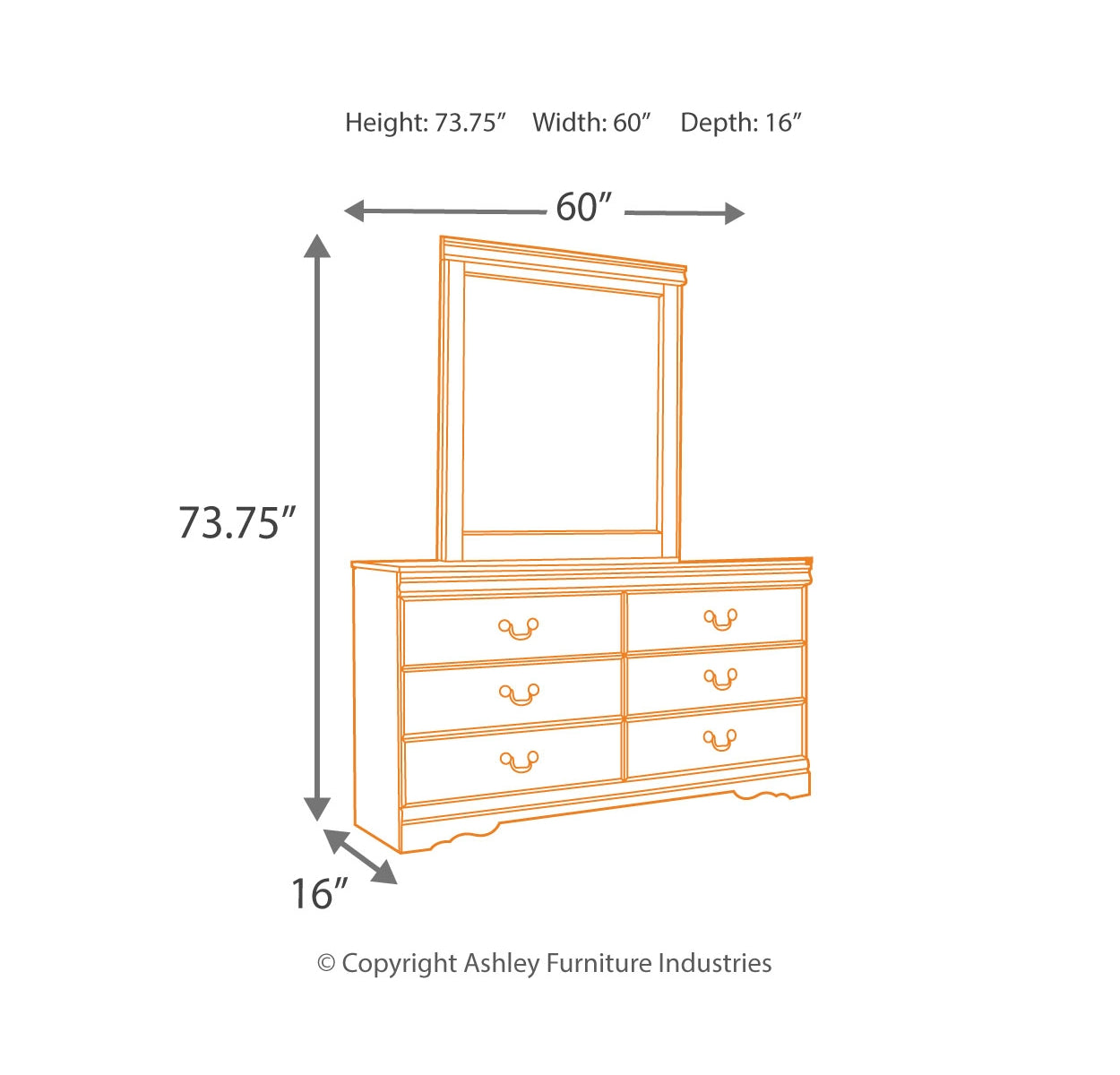 Huey Vineyard Twin Sleigh Bed with Mirrored Dresser and Chest