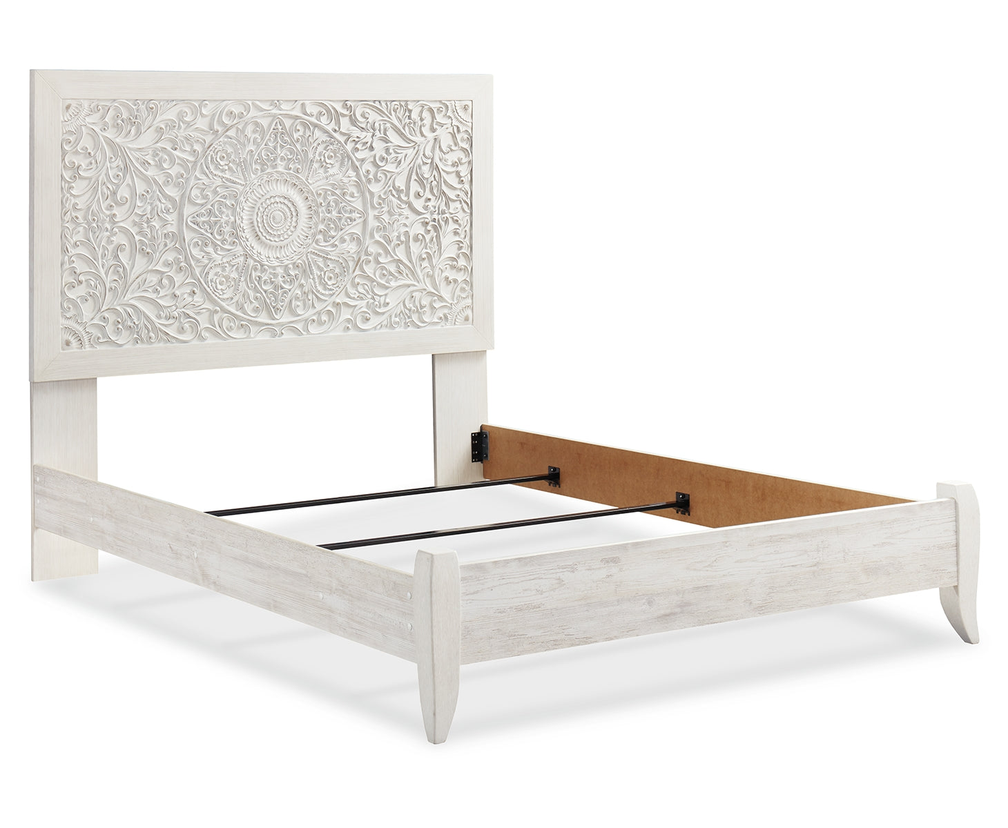 Paxberry Queen Panel Bed with Mirrored Dresser and Chest