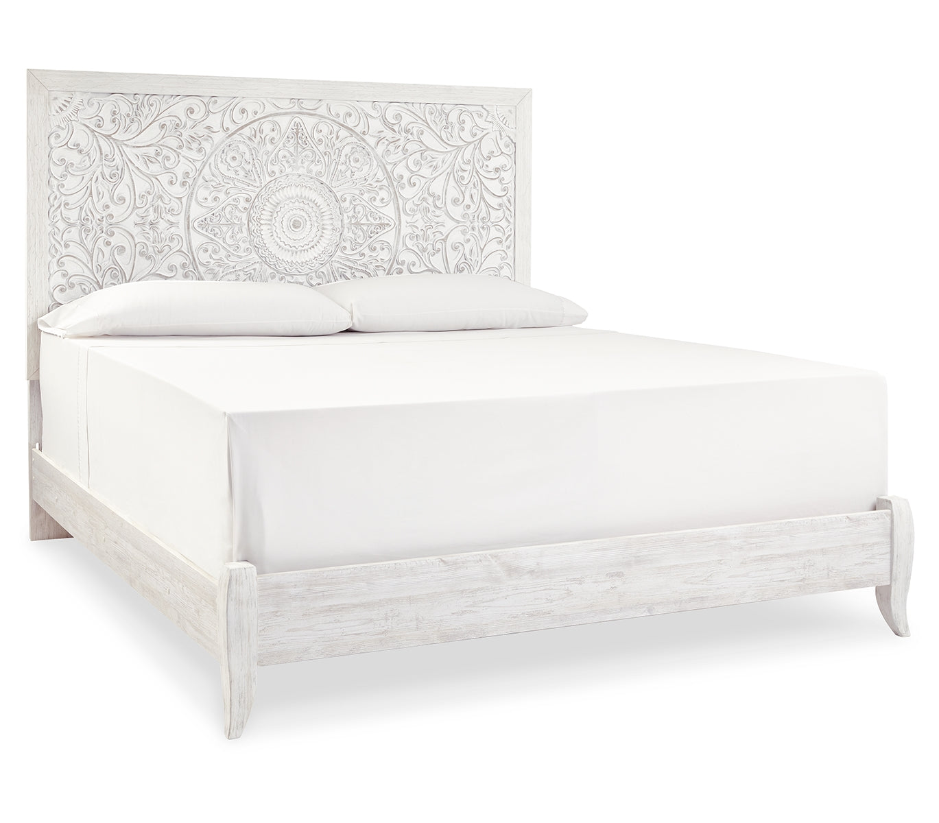 Paxberry King Panel Bed with Mirrored Dresser