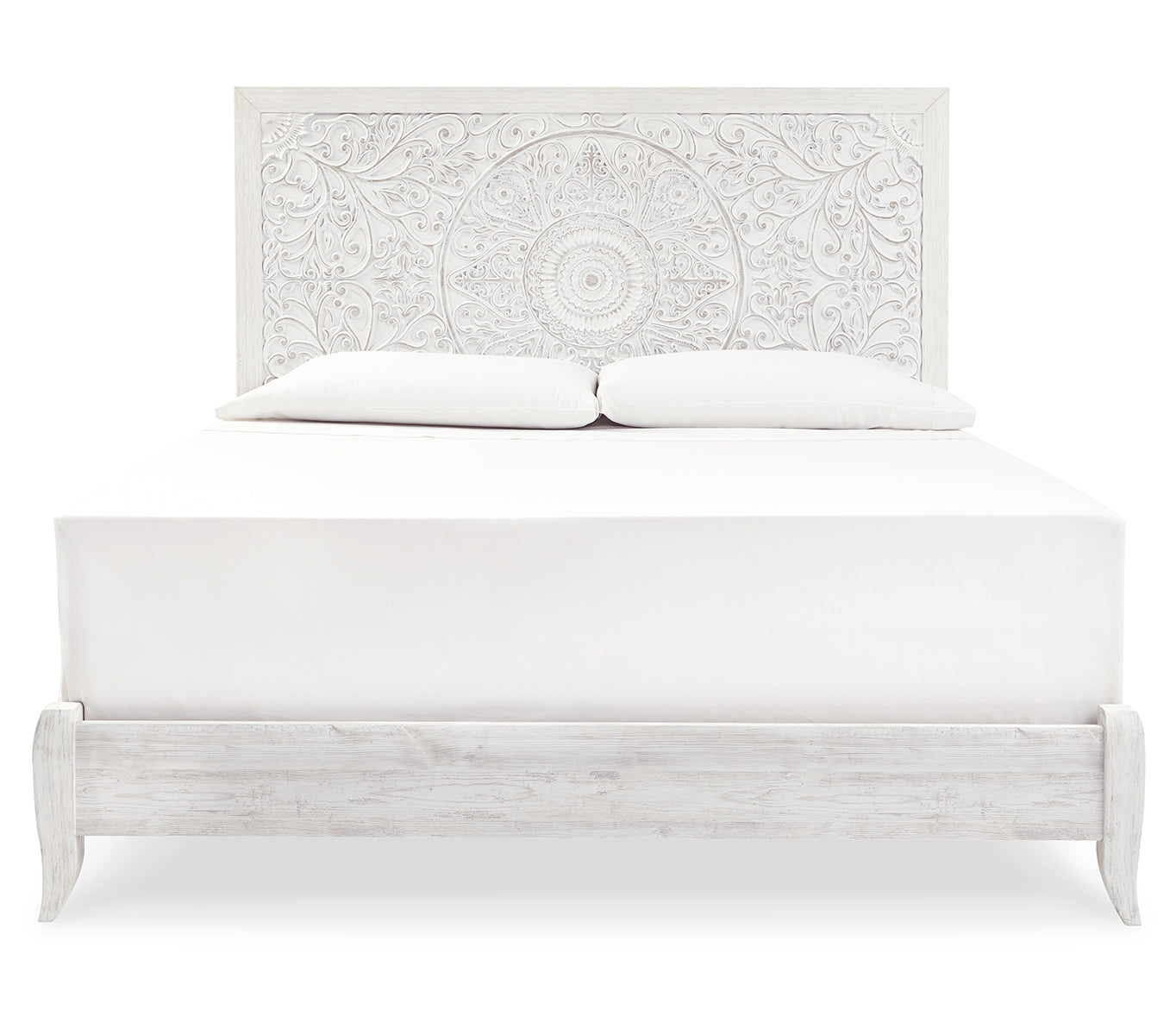 Paxberry King Panel Bed with Mirrored Dresser