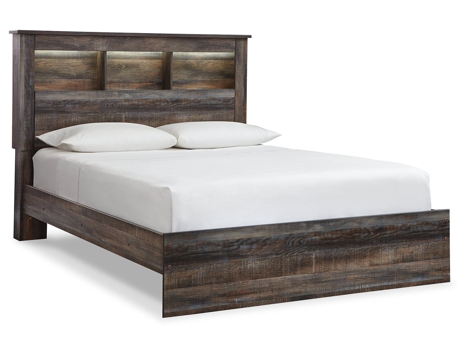 Drystan Queen Bookcase Bed with Dresser