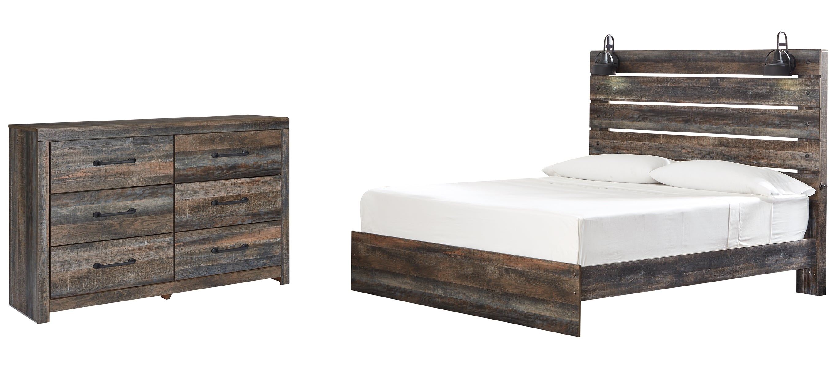 Drystan King Panel Bed with Dresser