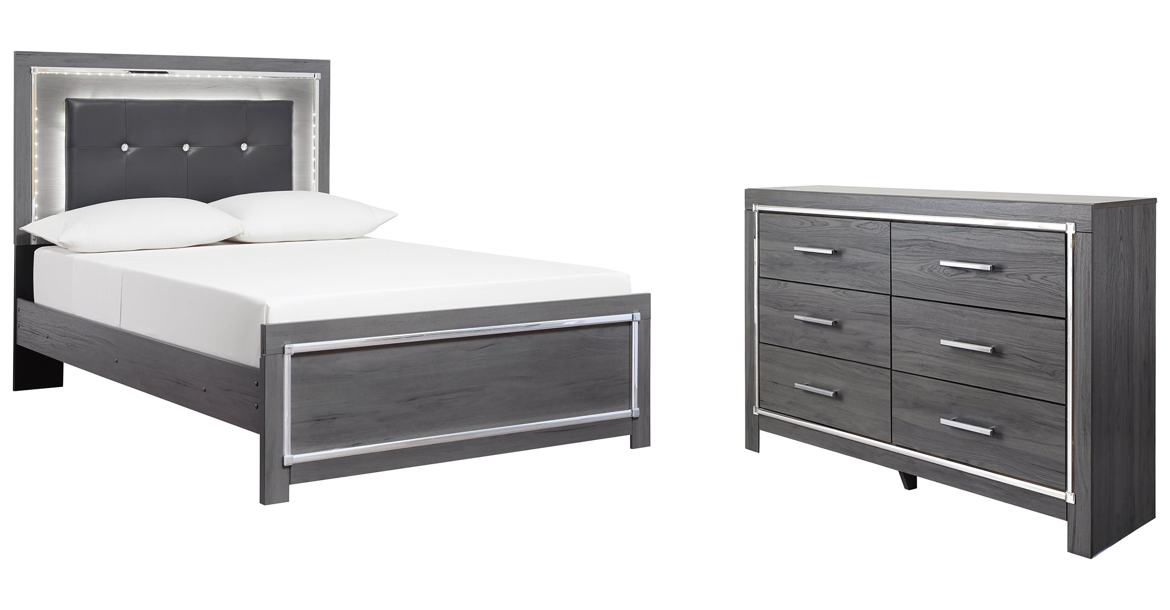 Lodanna Full Panel Bed with Dresser