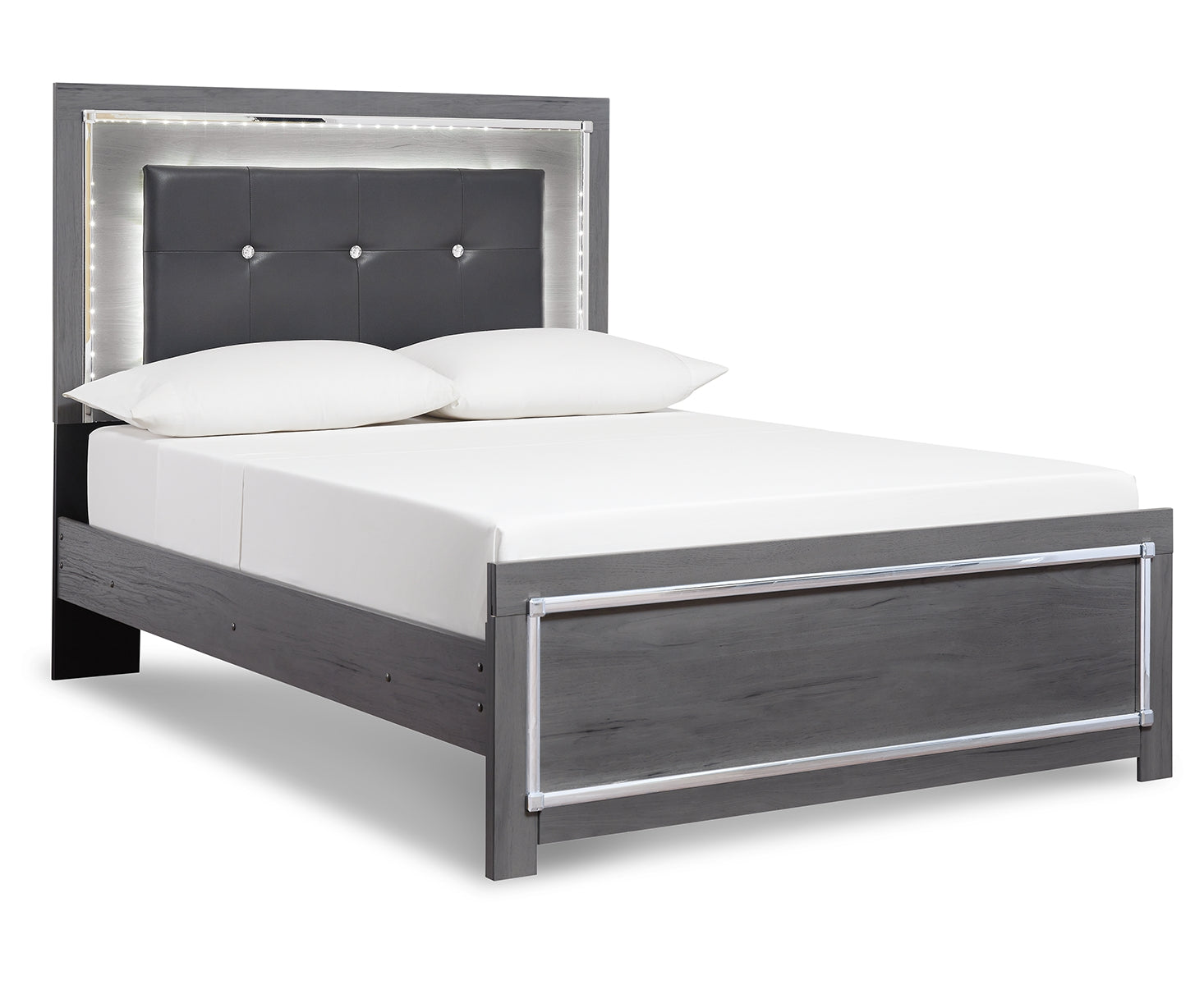 Lodanna Queen Panel Bed with Mirrored Dresser