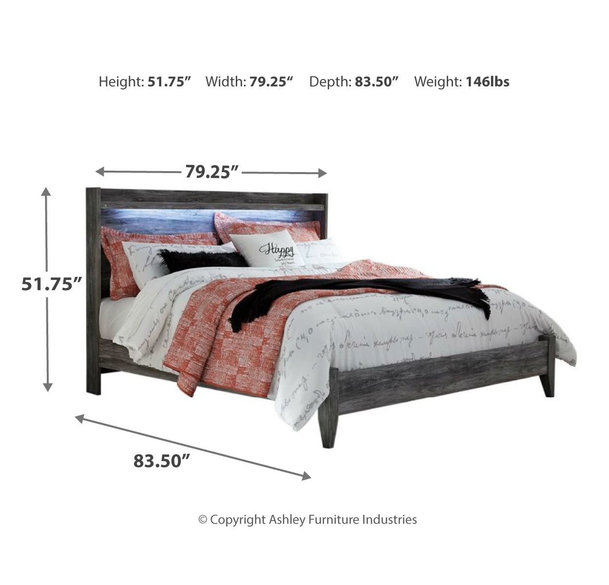 Baystorm King Panel Bed with Dresser