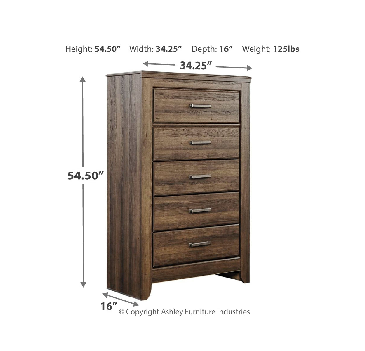 Juararo King Panel Bed with Mirrored Dresser and Chest