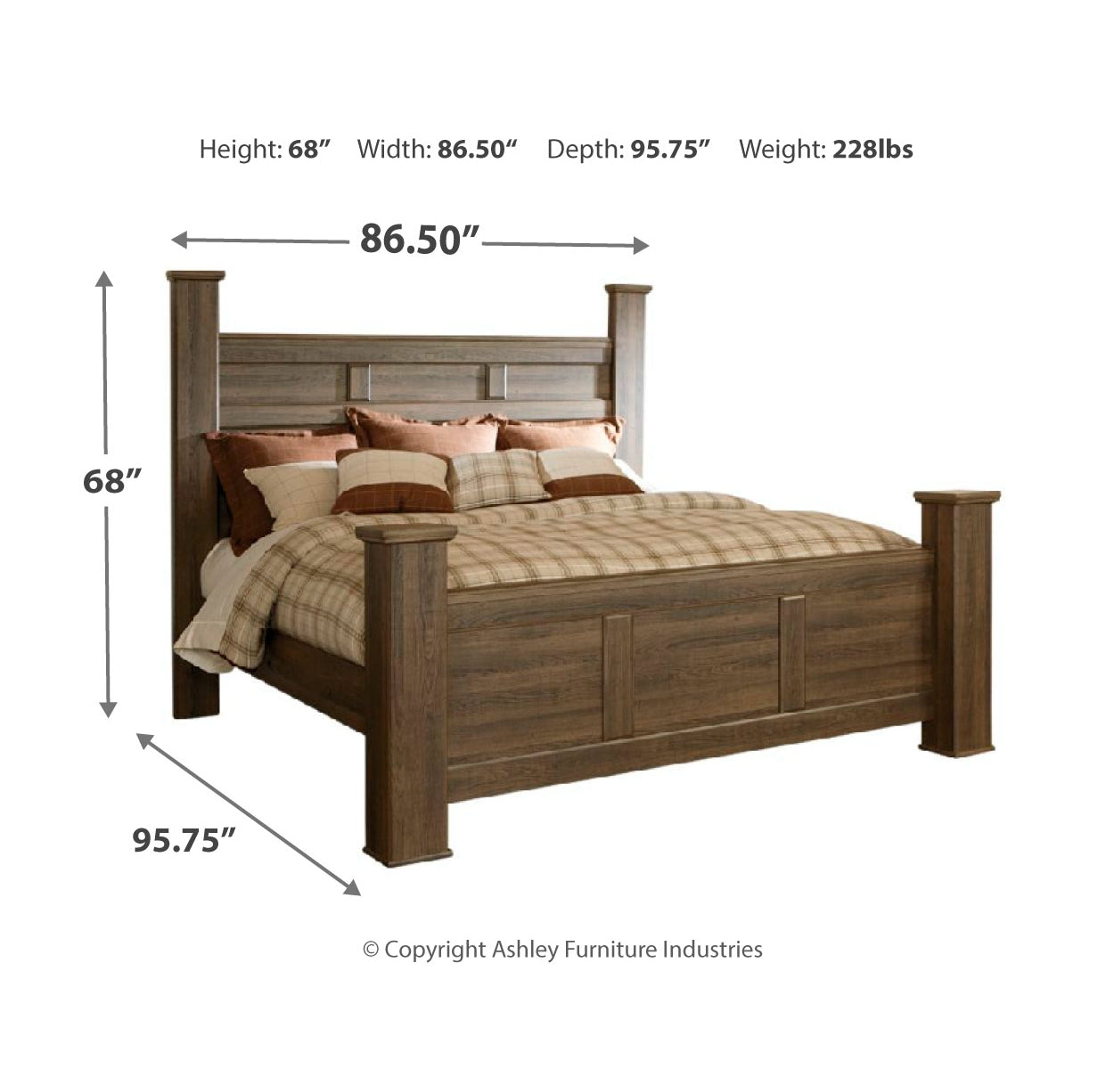 Juararo King Poster Bed with Dresser