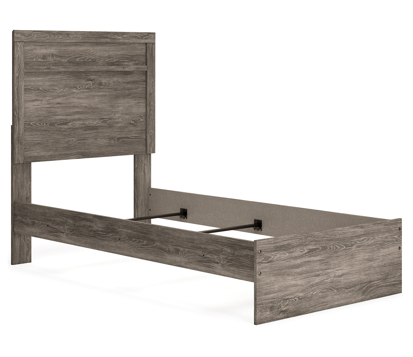 Ralinksi Twin Panel Bed with Mirrored Dresser and Nightstand