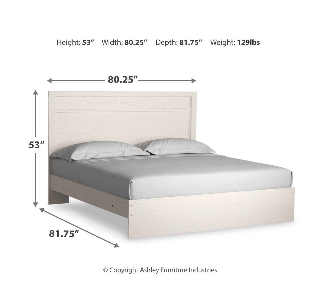Stelsie King Panel Bed with Mirrored Dresser and Nightstand