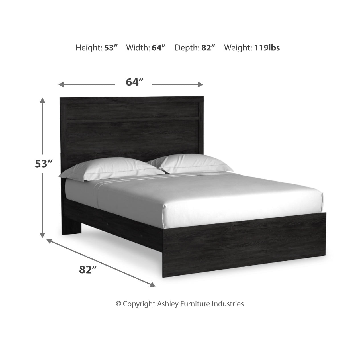 Belachime Queen Panel Bed with Mirrored Dresser and Nightstand