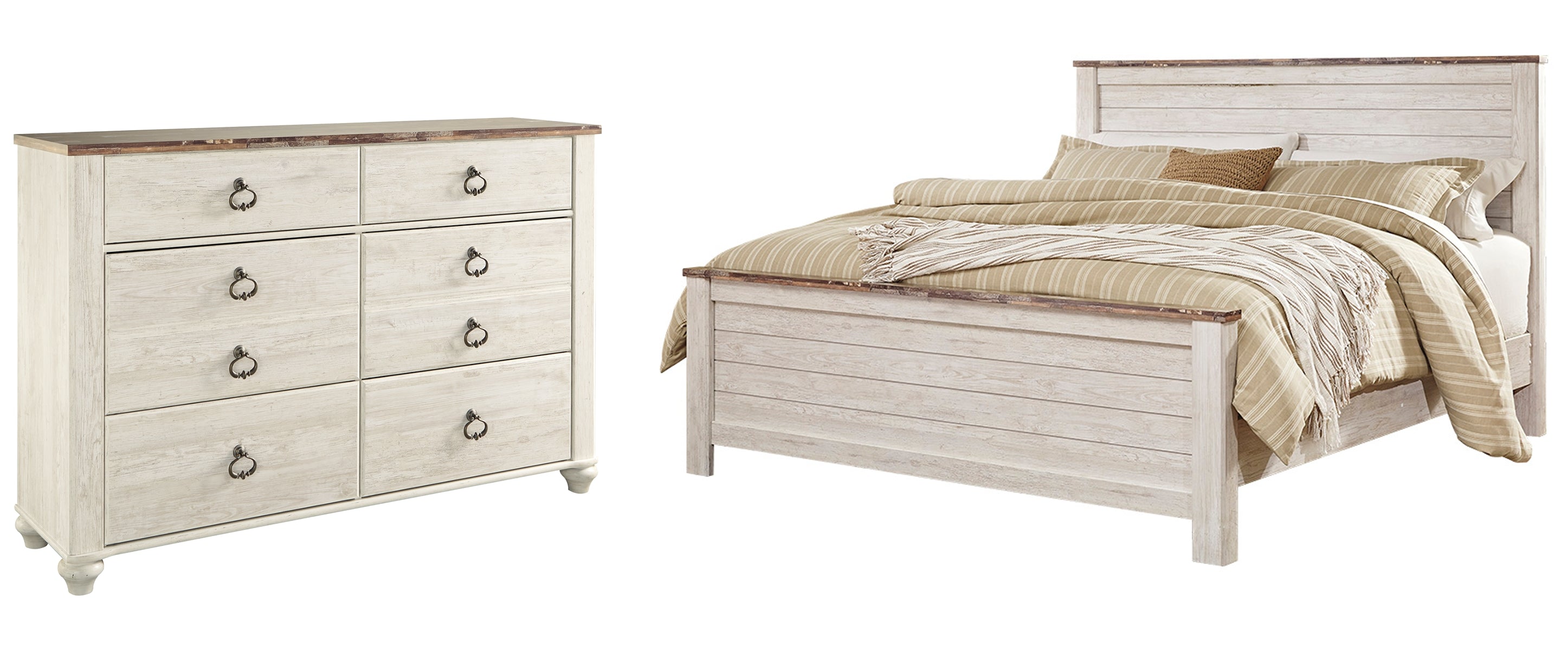 Willowton King Panel Bed with Dresser