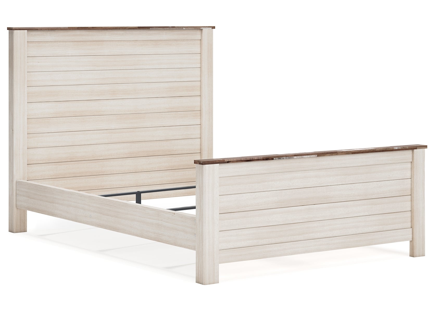 Willowton Queen Panel Bed with Mirrored Dresser and Nightstand