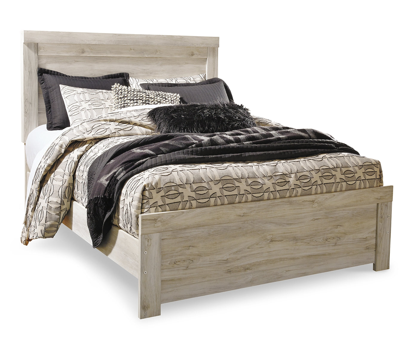 Bellaby Queen Panel Bed with Mirrored Dresser