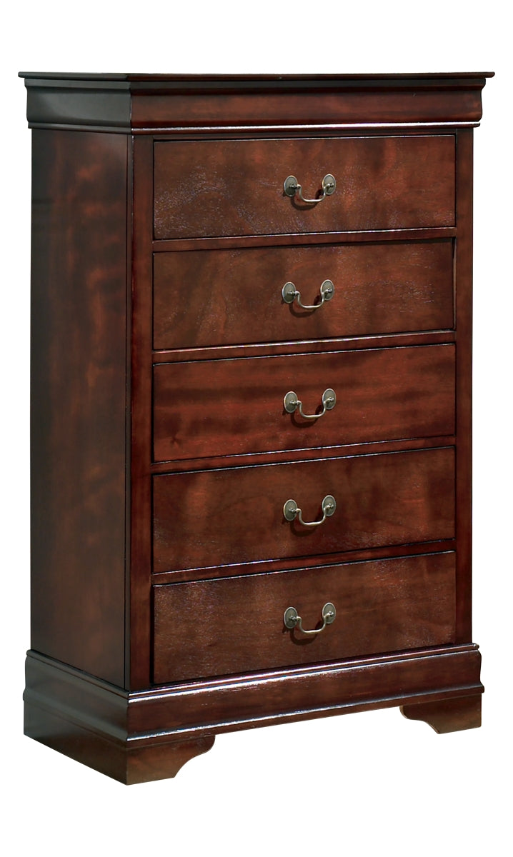 Alisdair Twin Sleigh Bed with Mirrored Dresser and Chest